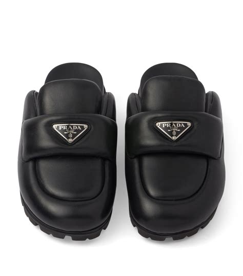 prada women mules|prada lug sole padded mules.